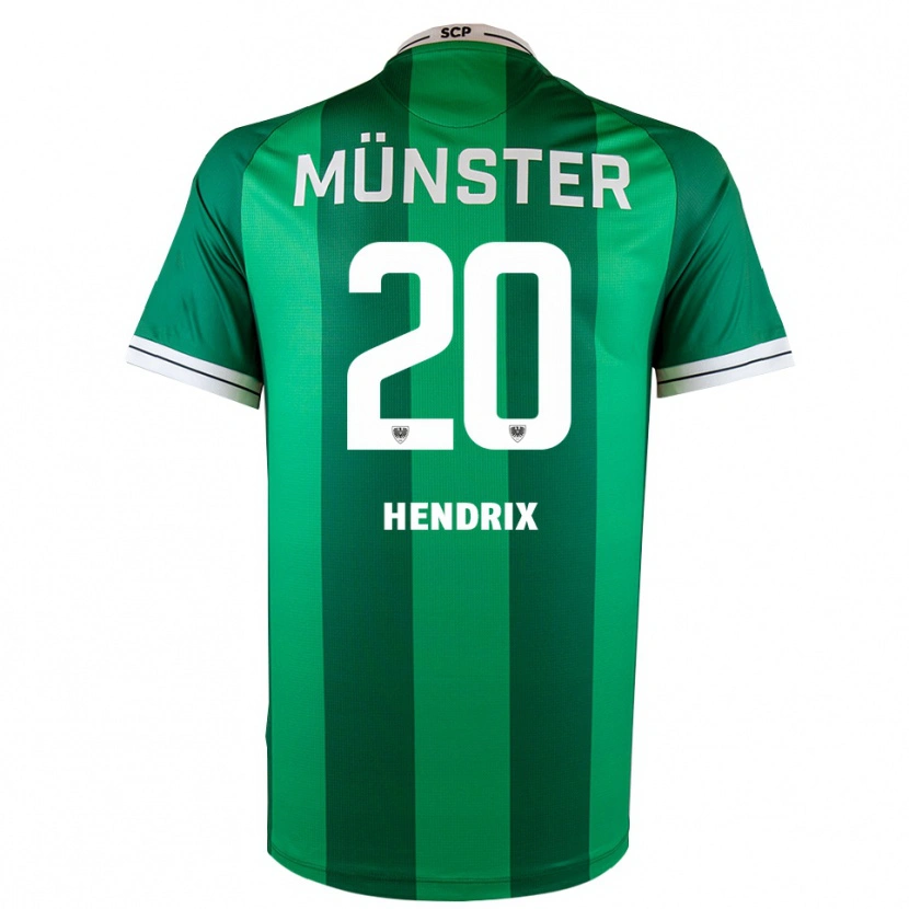 Danxen Uomo Maglia Jorrit Hendrix #20 Verde Bianco Kit Gara Home 2025/26 Maglietta