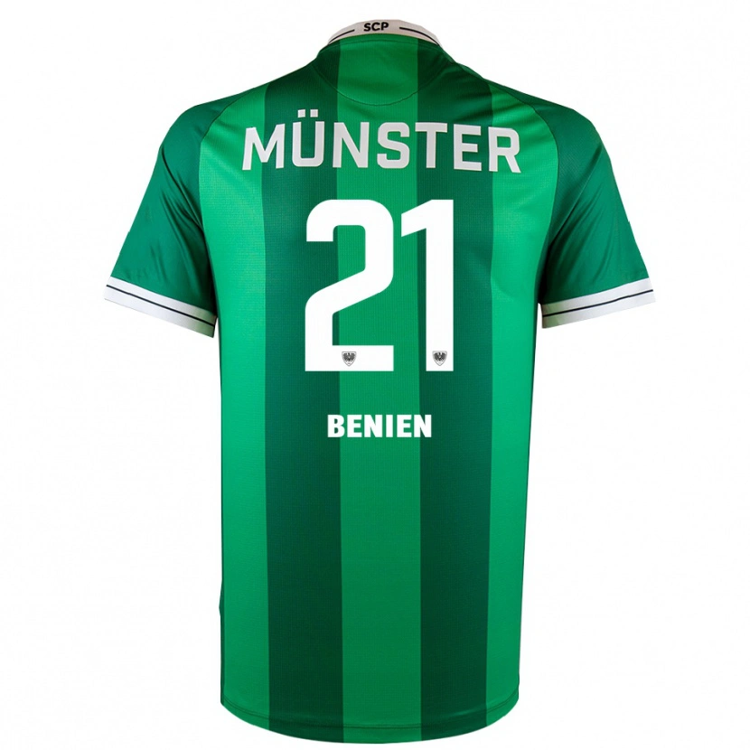 Danxen Uomo Maglia Lennet Benien #21 Verde Bianco Kit Gara Home 2025/26 Maglietta