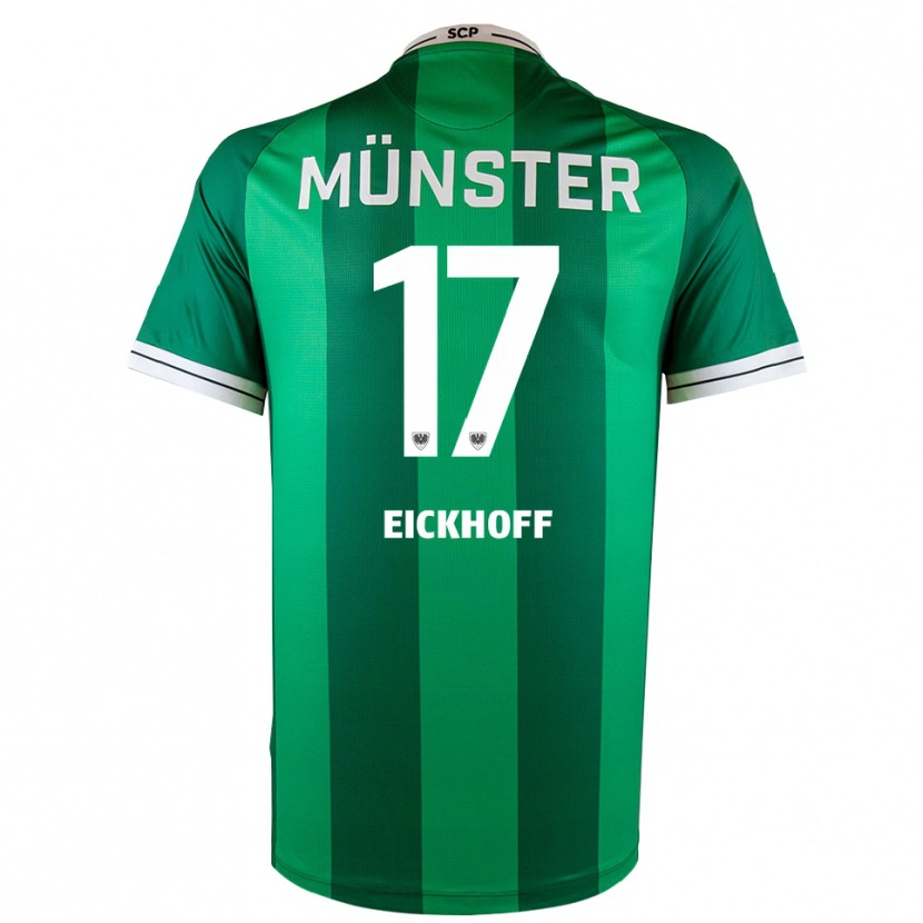 Danxen Uomo Maglia Bennet Eickhoff #17 Verde Bianco Kit Gara Home 2025/26 Maglietta