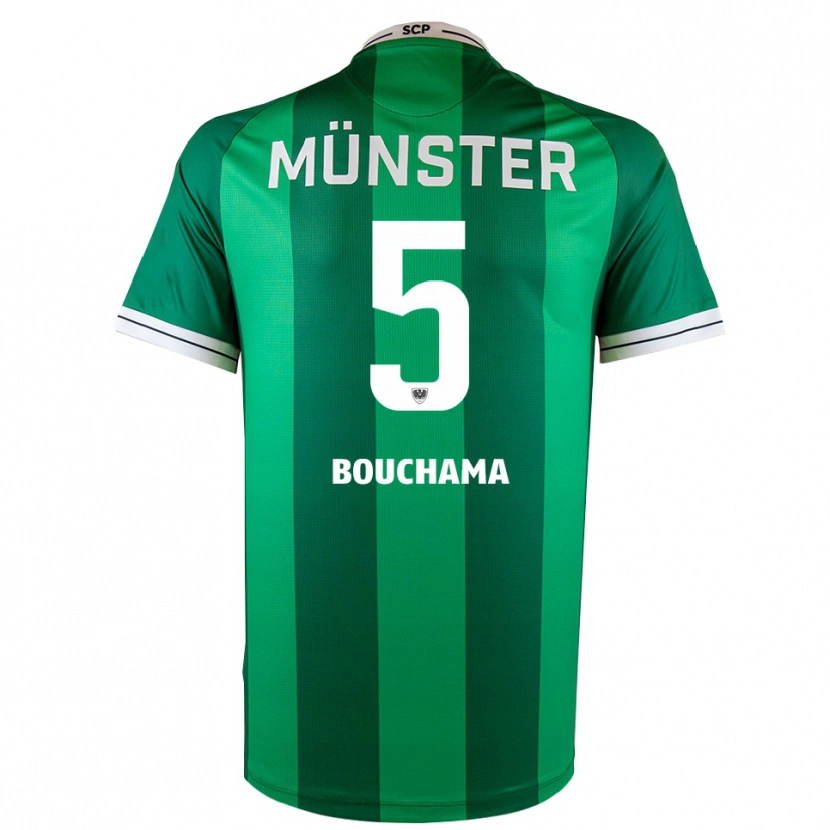 Danxen Uomo Maglia Yassine Bouchama #5 Verde Bianco Kit Gara Home 2025/26 Maglietta