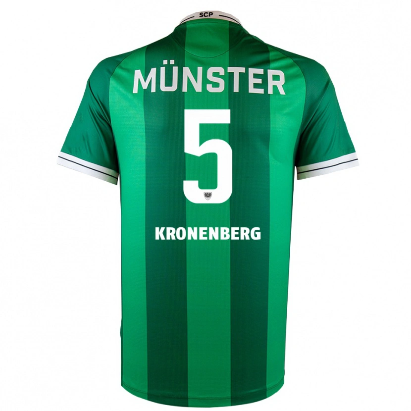 Danxen Uomo Maglia Ben Kronenberg #5 Verde Bianco Kit Gara Home 2025/26 Maglietta