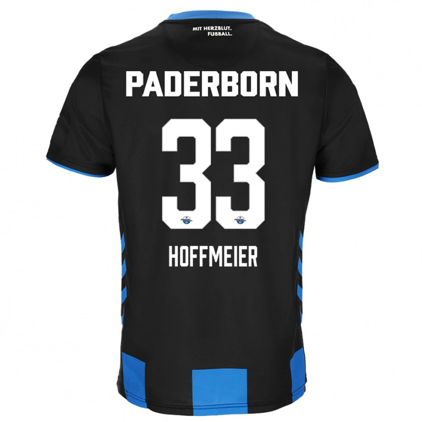 Danxen Uomo Maglia Marcel Hoffmeier #33 Nero Blu Kit Gara Home 2025/26 Maglietta