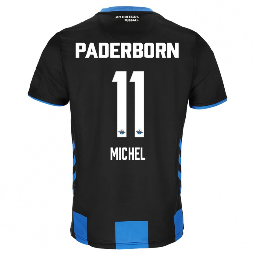 Danxen Uomo Maglia Sven Michel #11 Nero Blu Kit Gara Home 2025/26 Maglietta