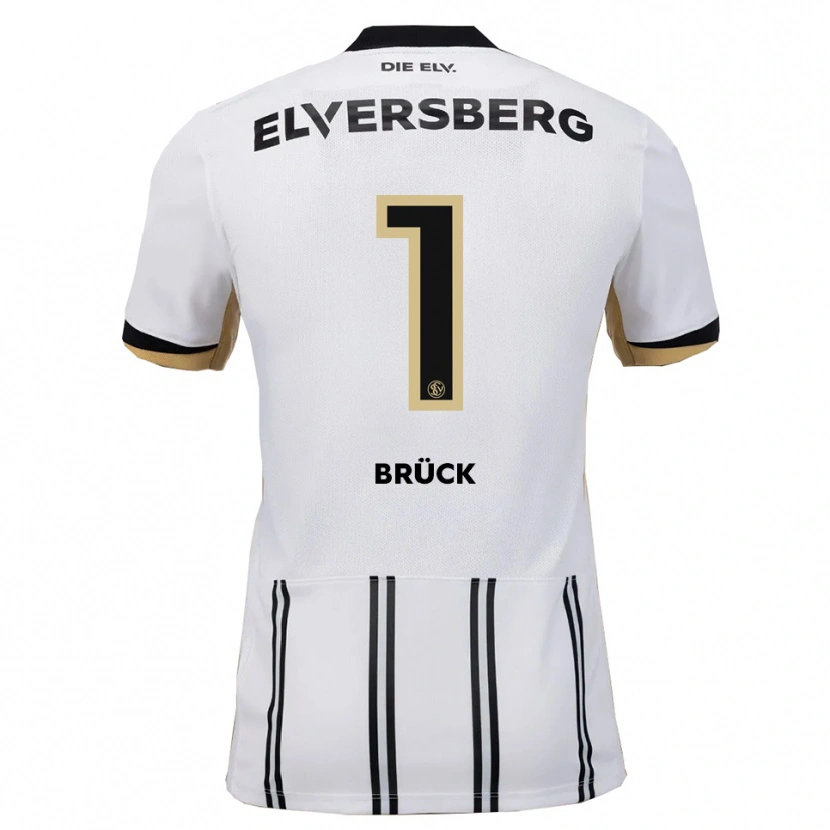Danxen Uomo Maglia Florian Brück #1 Bianco Nero Kit Gara Home 2025/26 Maglietta