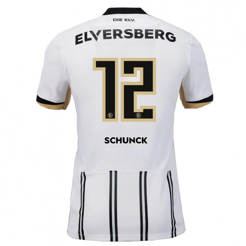 Danxen Uomo Maglia Jan Schunck #12 Bianco Nero Kit Gara Home 2025/26 Maglietta