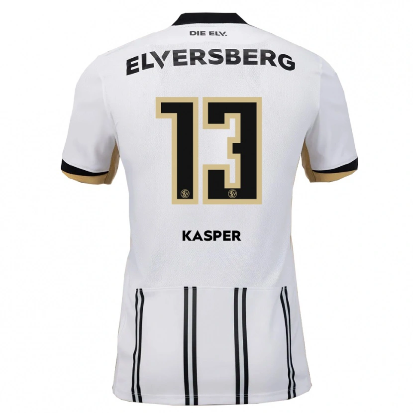 Danxen Uomo Maglia Yannik Kasper #13 Bianco Nero Kit Gara Home 2025/26 Maglietta