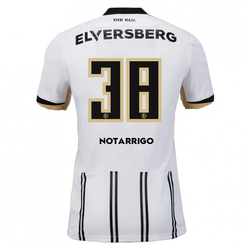 Danxen Uomo Maglia Tyler Notarrigo #38 Bianco Nero Kit Gara Home 2025/26 Maglietta