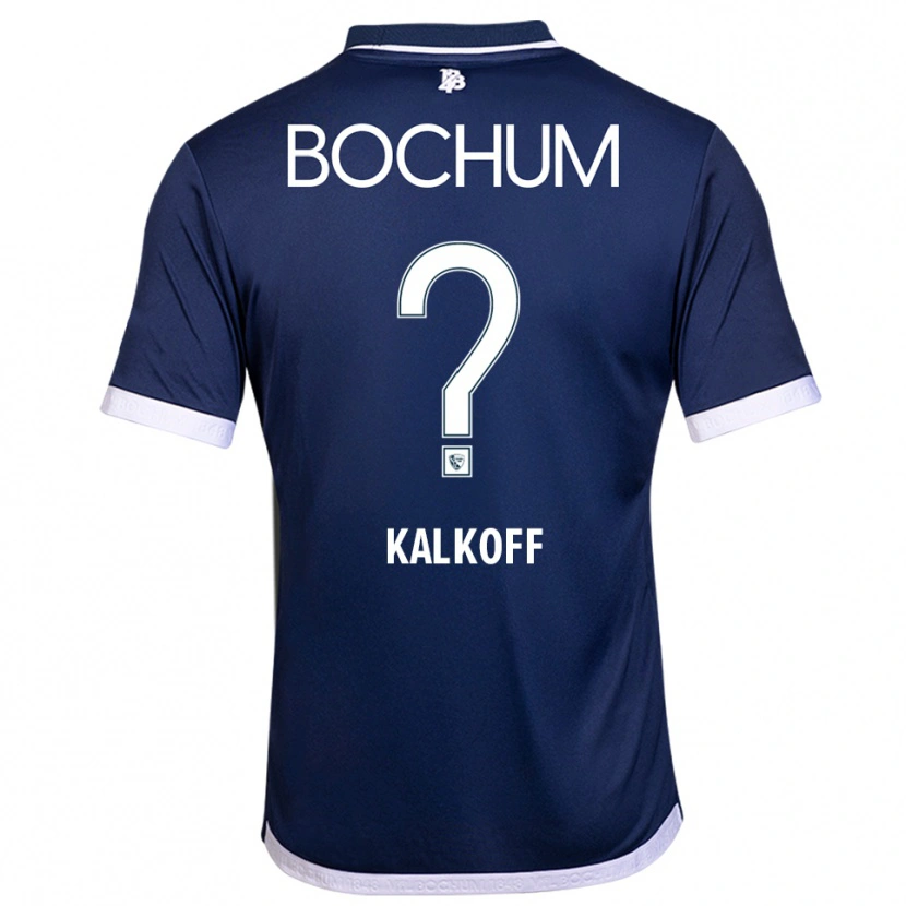 Danxen Uomo Maglia Jona Kalkoff #0 Blu Navy Bianco Kit Gara Home 2025/26 Maglietta