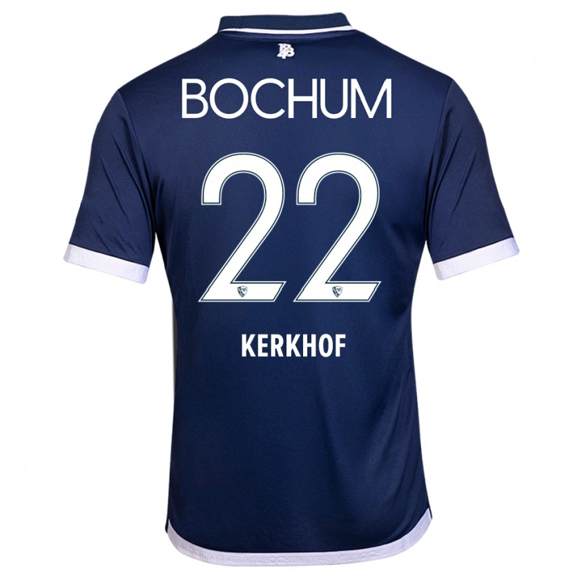 Danxen Uomo Maglia Nina Kerkhof #22 Blu Navy Bianco Kit Gara Home 2025/26 Maglietta