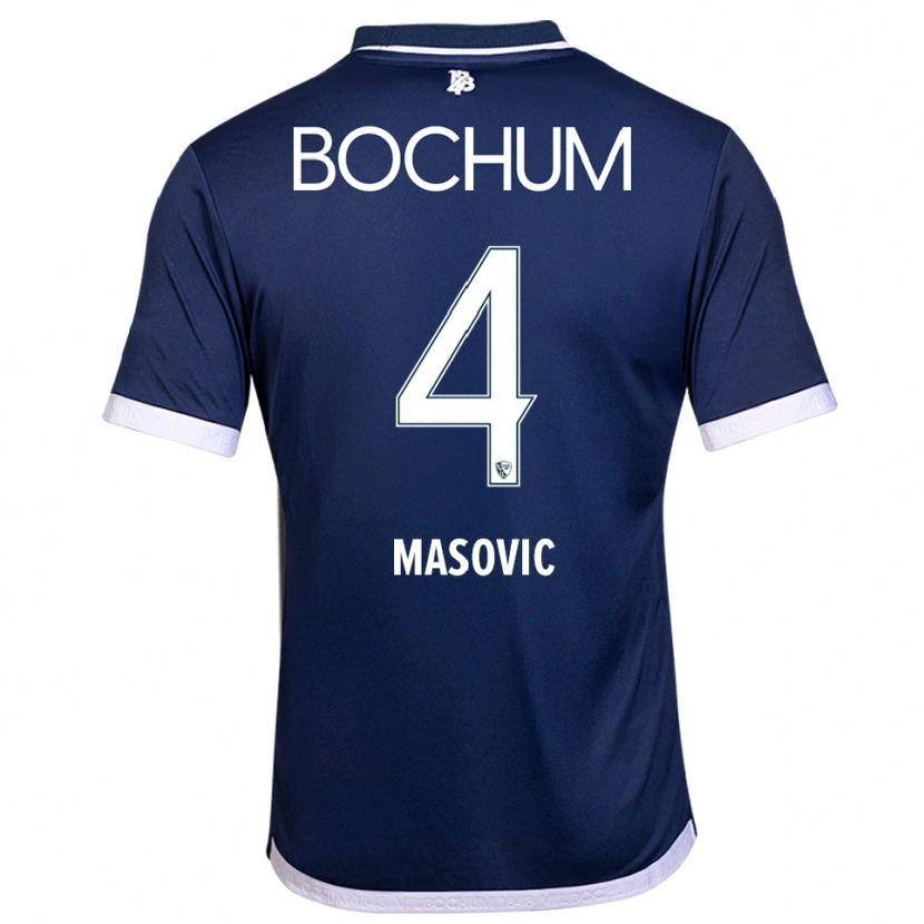 Danxen Uomo Maglia Erhan Masovic #4 Blu Navy Bianco Kit Gara Home 2025/26 Maglietta