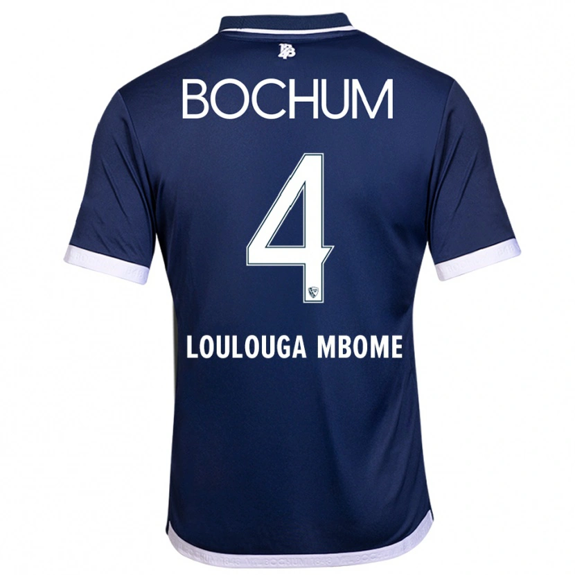 Danxen Uomo Maglia Adrien Loulouga-Mbome #4 Blu Navy Bianco Kit Gara Home 2025/26 Maglietta
