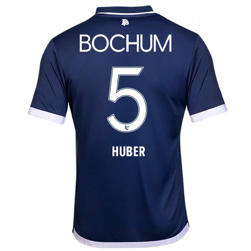 Danxen Uomo Maglia Lilian Huber #5 Blu Navy Bianco Kit Gara Home 2025/26 Maglietta