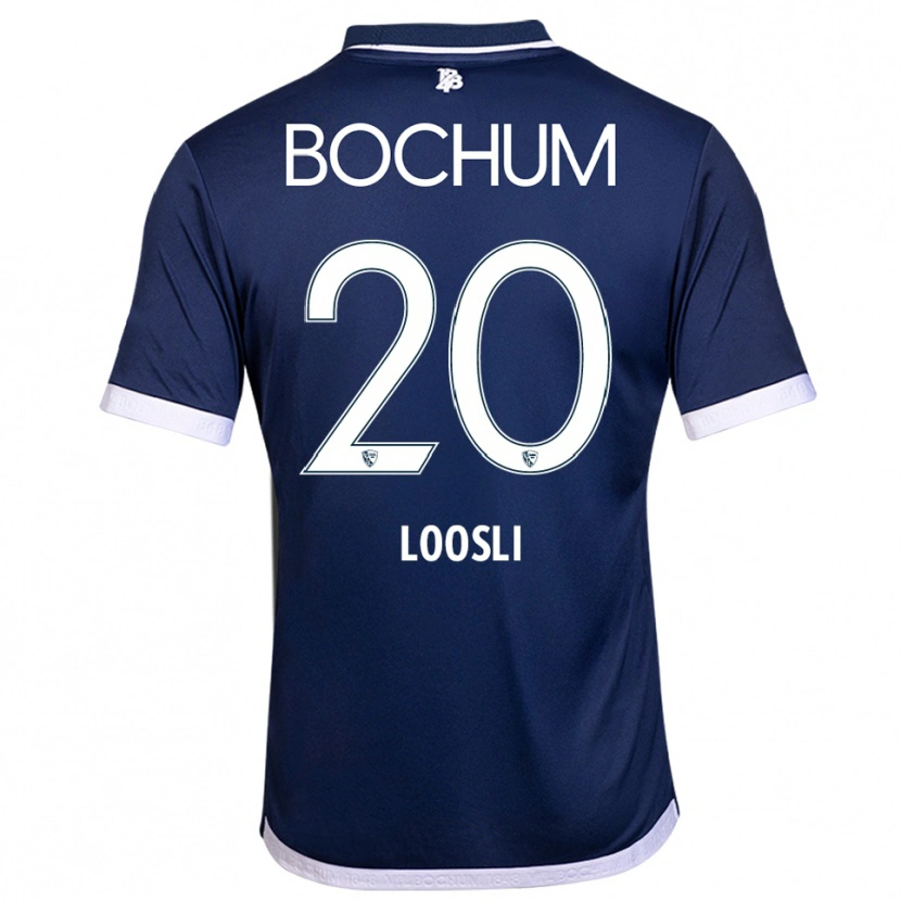 Danxen Uomo Maglia Noah Loosli #20 Blu Navy Bianco Kit Gara Home 2025/26 Maglietta