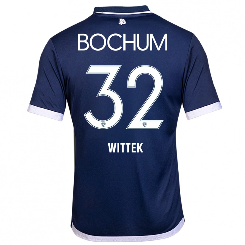 Danxen Uomo Maglia Maximilian Wittek #32 Blu Navy Bianco Kit Gara Home 2025/26 Maglietta