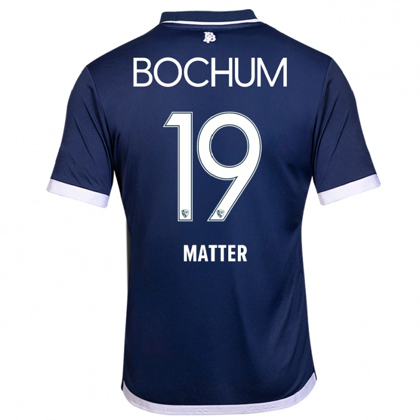 Danxen Uomo Maglia Henri Matter #19 Blu Navy Bianco Kit Gara Home 2025/26 Maglietta