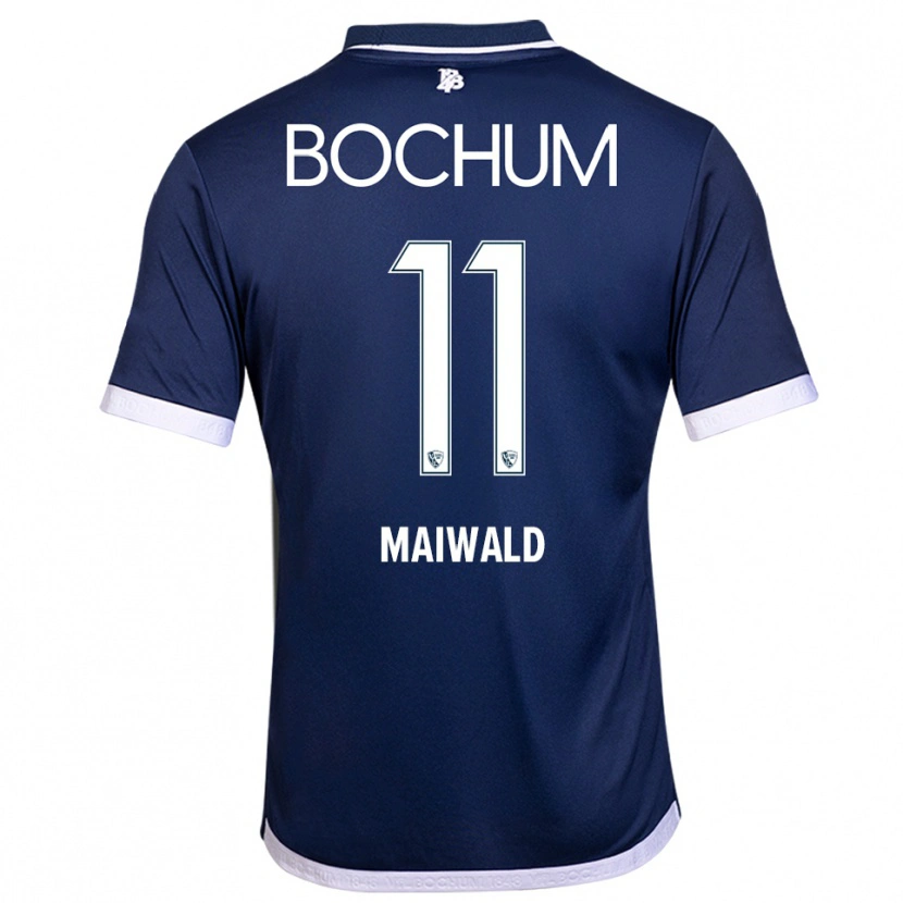 Danxen Uomo Maglia Anna Maiwald #11 Blu Navy Bianco Kit Gara Home 2025/26 Maglietta