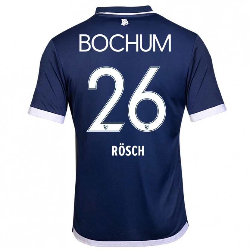 Danxen Uomo Maglia Romario Rösch #26 Blu Navy Bianco Kit Gara Home 2025/26 Maglietta