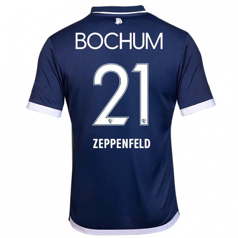 Danxen Uomo Maglia Paul Zeppenfeld #21 Blu Navy Bianco Kit Gara Home 2025/26 Maglietta