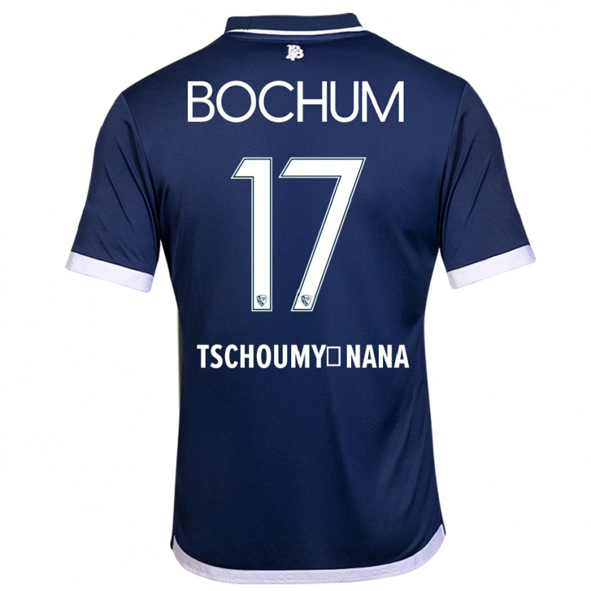 Danxen Uomo Maglia Daryl Tschoumy-Nana #17 Blu Navy Bianco Kit Gara Home 2025/26 Maglietta