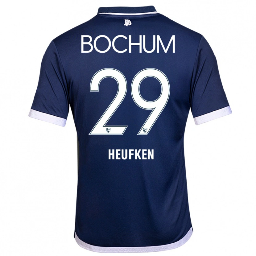Danxen Uomo Maglia Jeremias Heufken #29 Blu Navy Bianco Kit Gara Home 2025/26 Maglietta