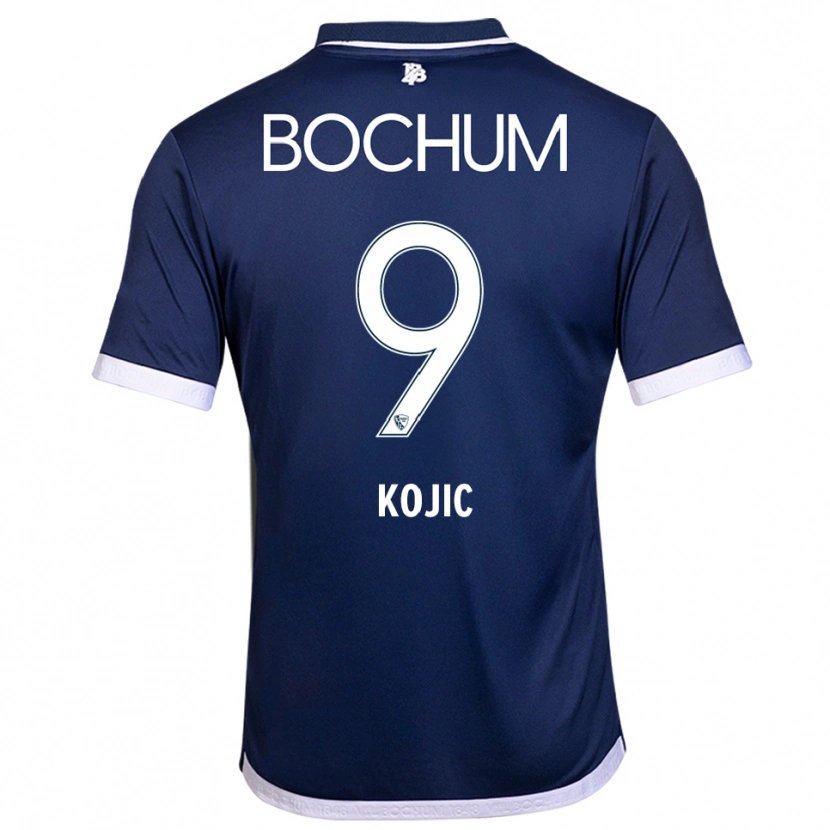 Danxen Uomo Maglia Semin Kojic #9 Blu Navy Bianco Kit Gara Home 2025/26 Maglietta