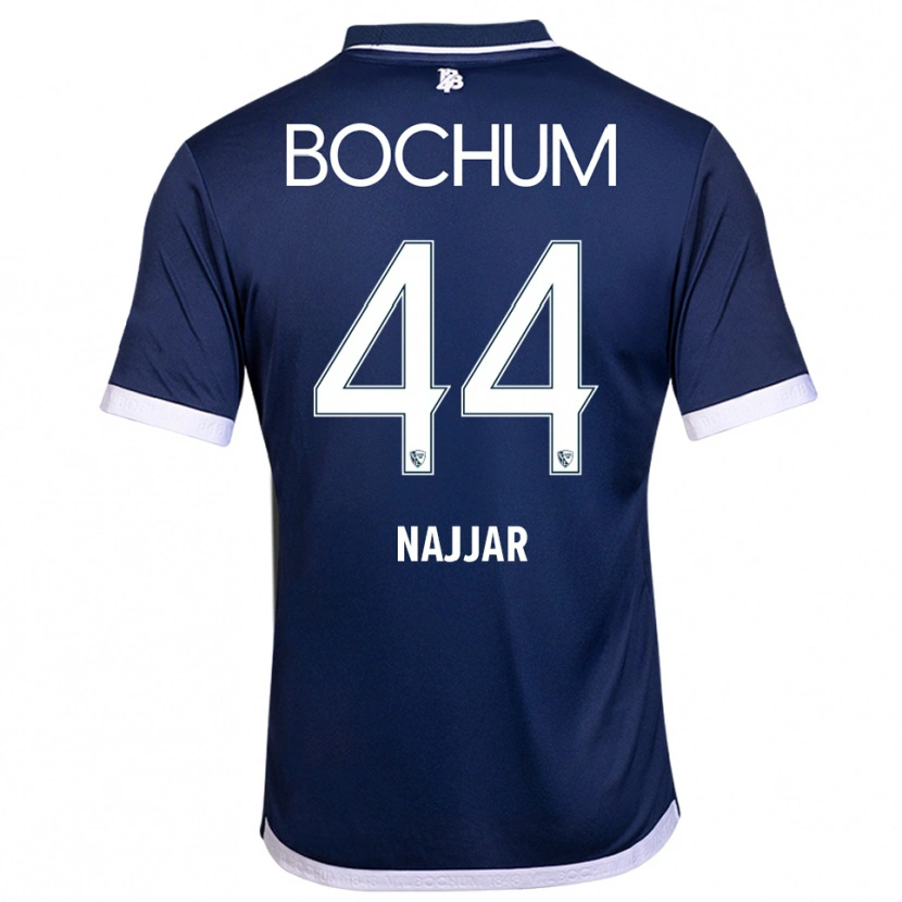 Danxen Uomo Maglia Jamil Najjar #44 Blu Navy Bianco Kit Gara Home 2025/26 Maglietta