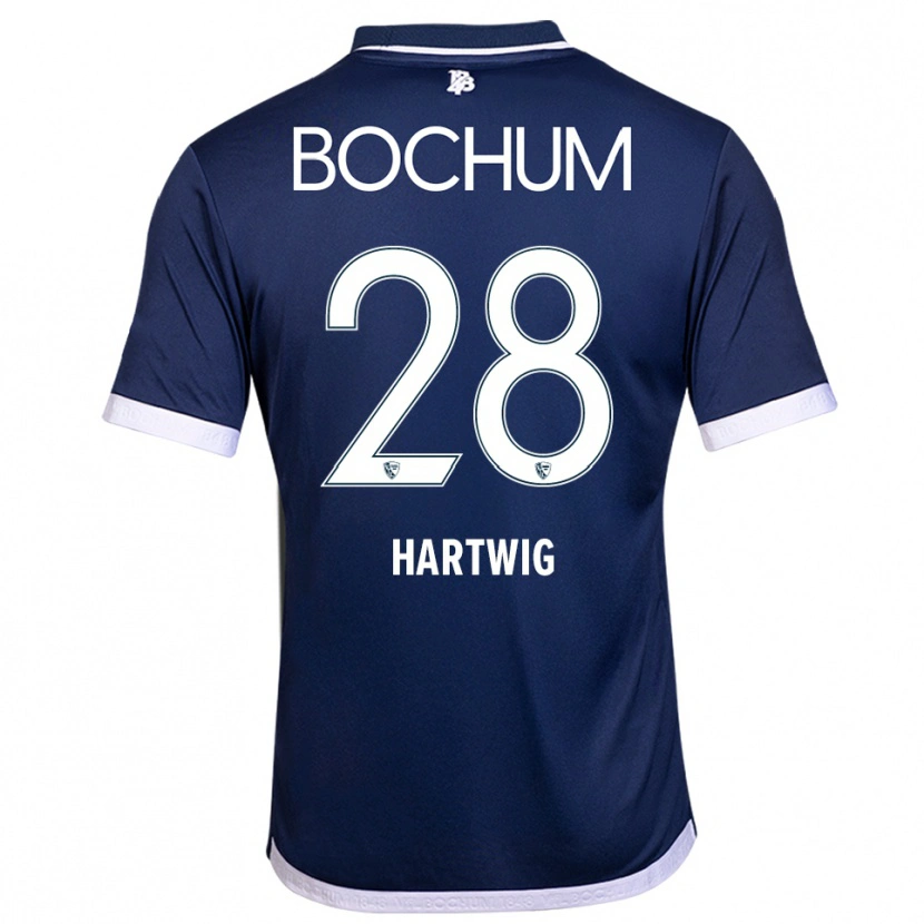 Danxen Uomo Maglia Luis Hartwig #28 Blu Navy Bianco Kit Gara Home 2025/26 Maglietta