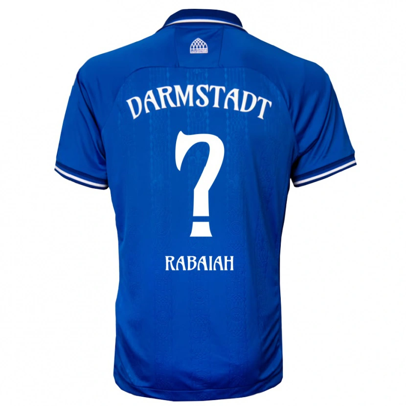 Danxen Uomo Maglia Ali Rabaiah #0 Blu Bianco Kit Gara Home 2025/26 Maglietta