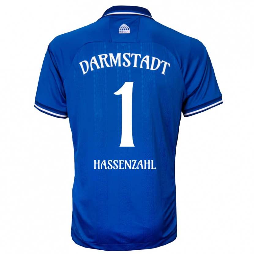 Danxen Uomo Maglia Leon Hassenzahl #1 Blu Bianco Kit Gara Home 2025/26 Maglietta