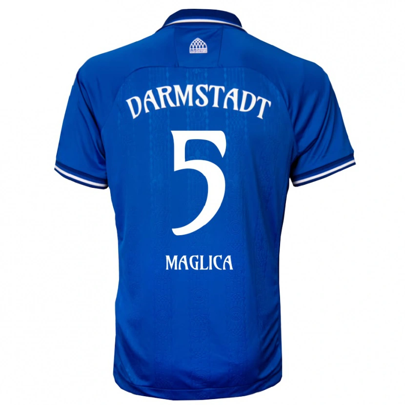 Danxen Uomo Maglia Matej Maglica #5 Blu Bianco Kit Gara Home 2025/26 Maglietta
