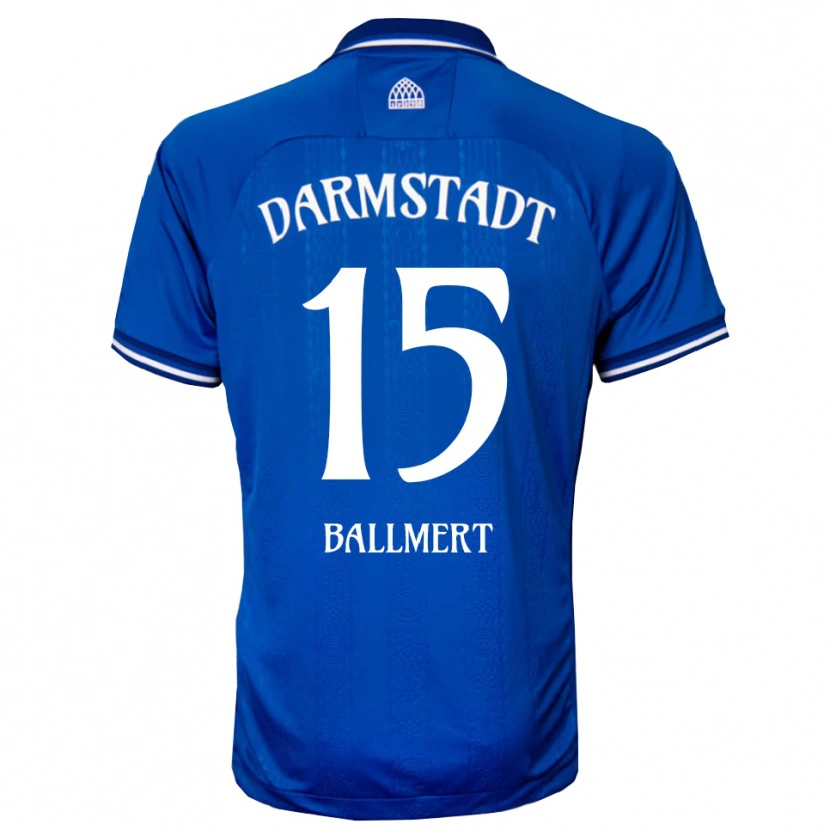 Danxen Uomo Maglia Markus Ballmert #15 Blu Bianco Kit Gara Home 2025/26 Maglietta