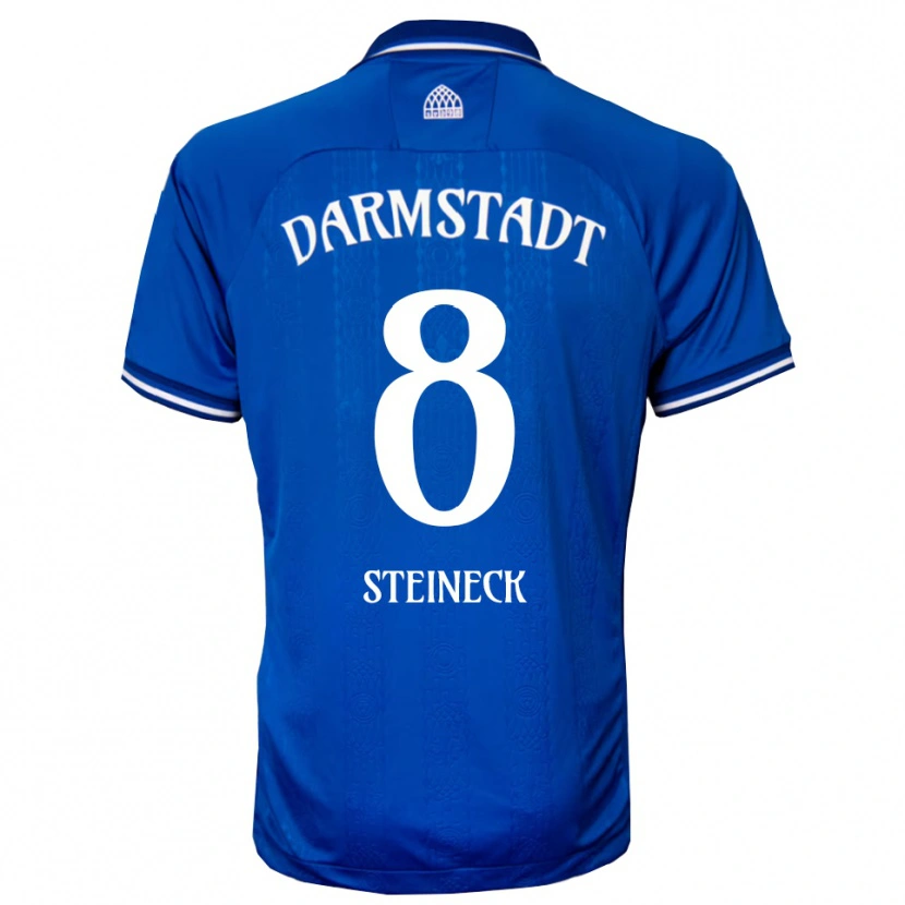 Danxen Uomo Maglia Tom Steineck #8 Blu Bianco Kit Gara Home 2025/26 Maglietta