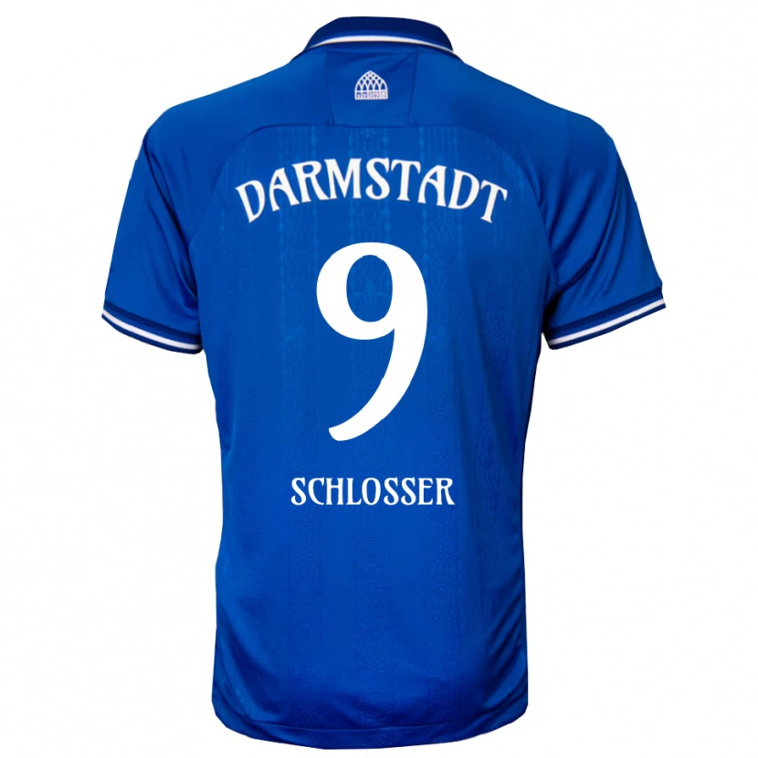 Danxen Uomo Maglia Mika Schlosser #9 Blu Bianco Kit Gara Home 2025/26 Maglietta