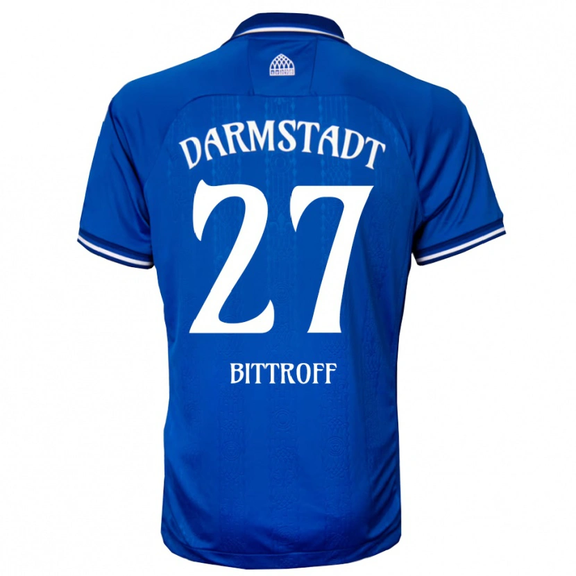 Danxen Uomo Maglia Maurice Bittroff #27 Blu Bianco Kit Gara Home 2025/26 Maglietta