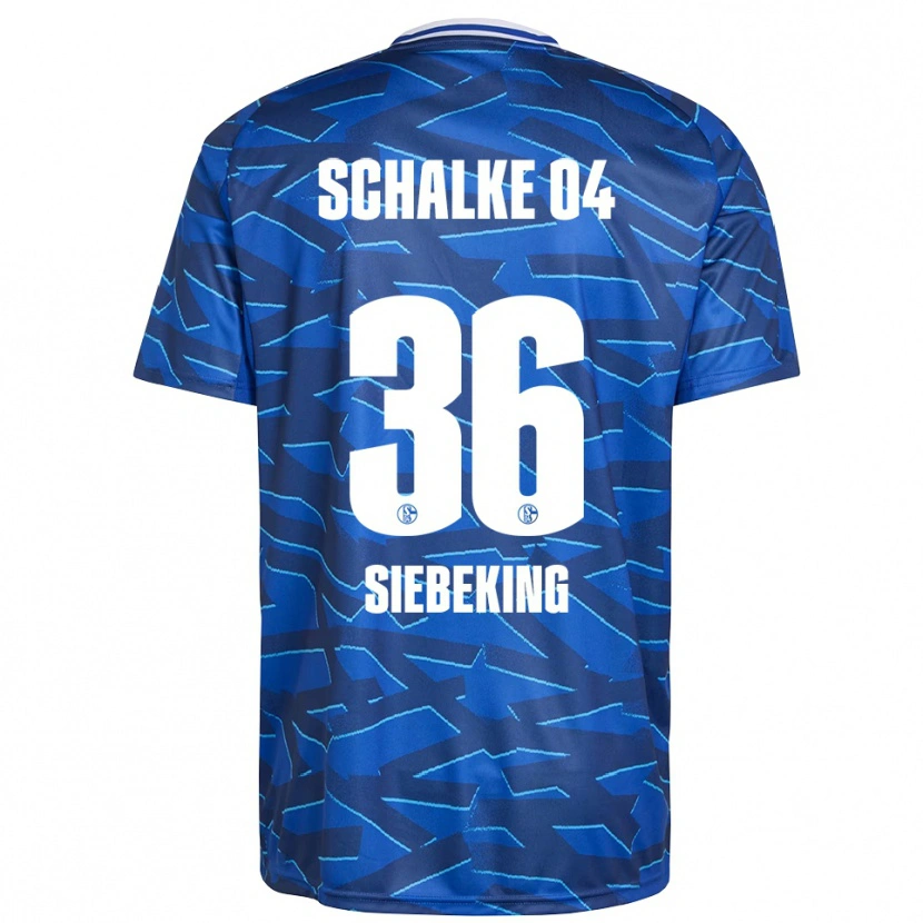 Danxen Uomo Maglia Johannes Siebeking #36 Blu Royal Bianco Kit Gara Home 2025/26 Maglietta