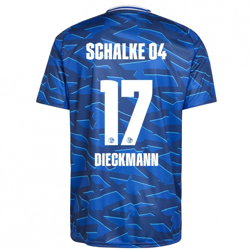 Danxen Uomo Maglia Jonas Dieckmann #17 Blu Royal Bianco Kit Gara Home 2025/26 Maglietta