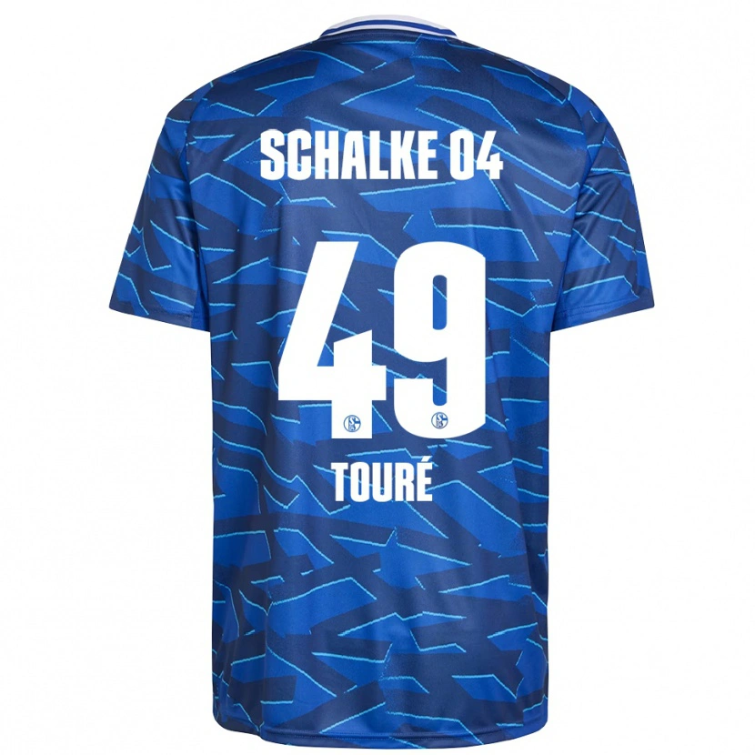 Danxen Uomo Maglia Tidiane Touré #49 Blu Royal Bianco Kit Gara Home 2025/26 Maglietta