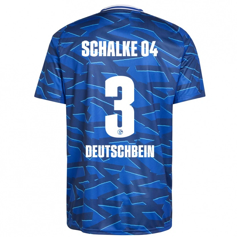 Danxen Uomo Maglia Lasse Deutschbein #3 Blu Royal Bianco Kit Gara Home 2025/26 Maglietta