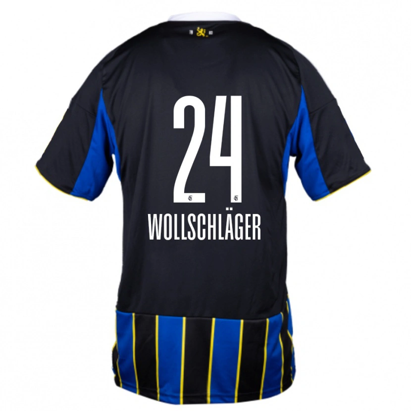 Danxen Uomo Maglia Luca Wollschläger #24 Blu Nero Giallo Kit Gara Home 2025/26 Maglietta