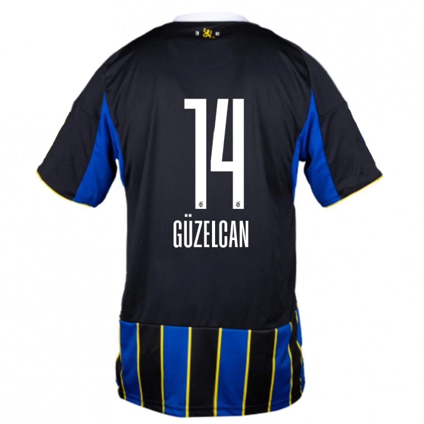 Danxen Uomo Maglia Devin Güzelcan #14 Blu Nero Giallo Kit Gara Home 2025/26 Maglietta