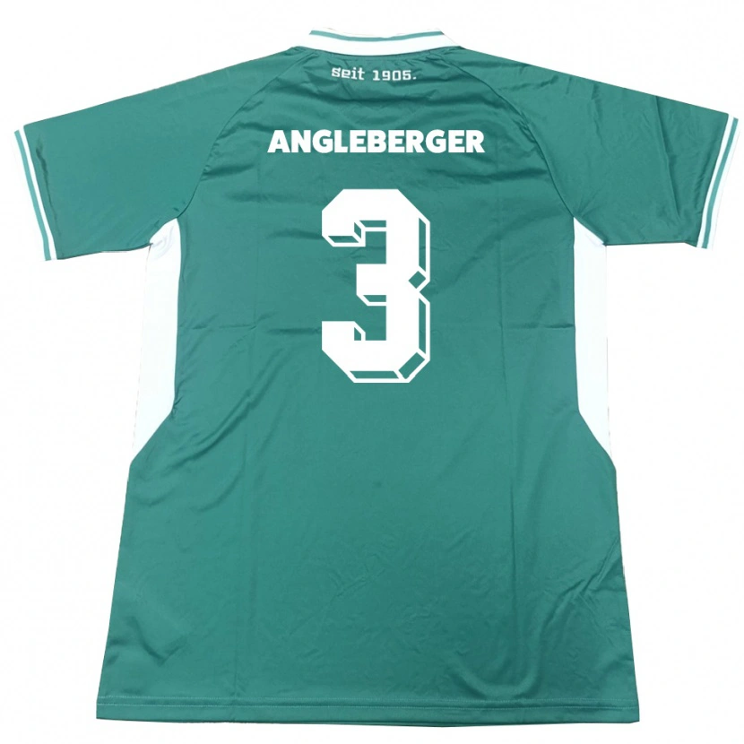 Danxen Uomo Maglia Devin Angleberger #3 Verde Bianco Kit Gara Home 2025/26 Maglietta