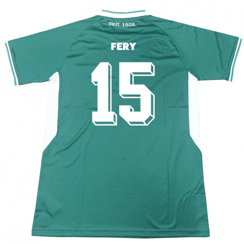 Danxen Uomo Maglia Kevin Fery #15 Verde Bianco Kit Gara Home 2025/26 Maglietta
