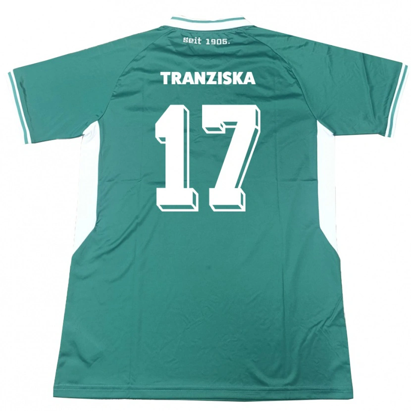 Danxen Uomo Maglia Jakob Tranziska #17 Verde Bianco Kit Gara Home 2025/26 Maglietta