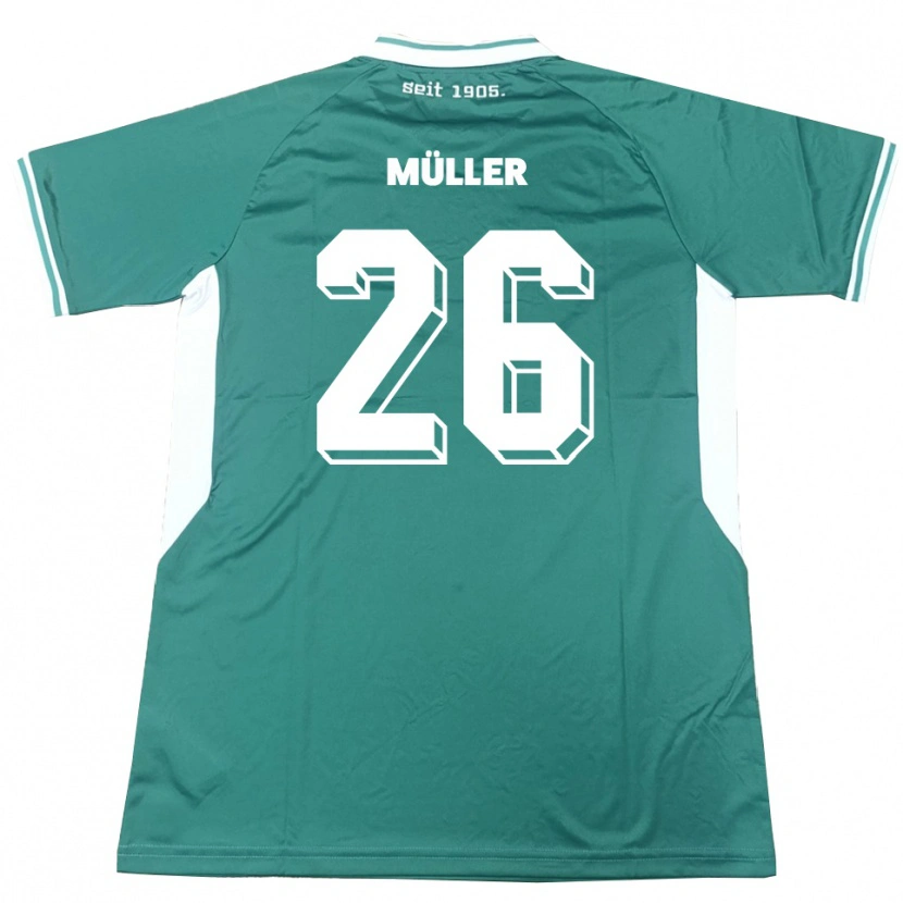 Danxen Uomo Maglia Maro Müller #26 Verde Bianco Kit Gara Home 2025/26 Maglietta