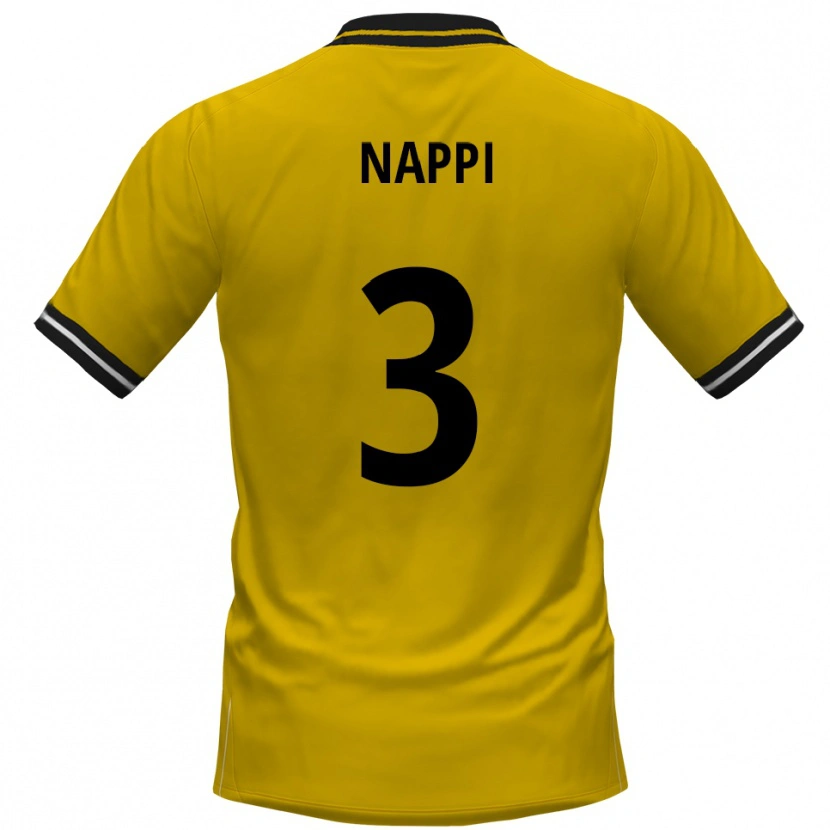 Danxen Uomo Maglia Johann Deumi-Nappi #3 Giallo Nero Kit Gara Home 2025/26 Maglietta