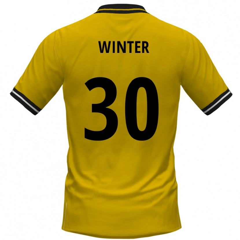 Danxen Uomo Maglia Nils Winter #30 Giallo Nero Kit Gara Home 2025/26 Maglietta