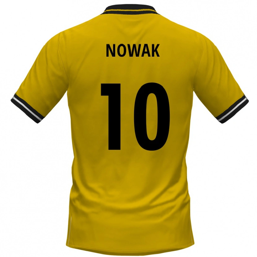 Danxen Uomo Maglia Sven Nowak #10 Giallo Nero Kit Gara Home 2025/26 Maglietta