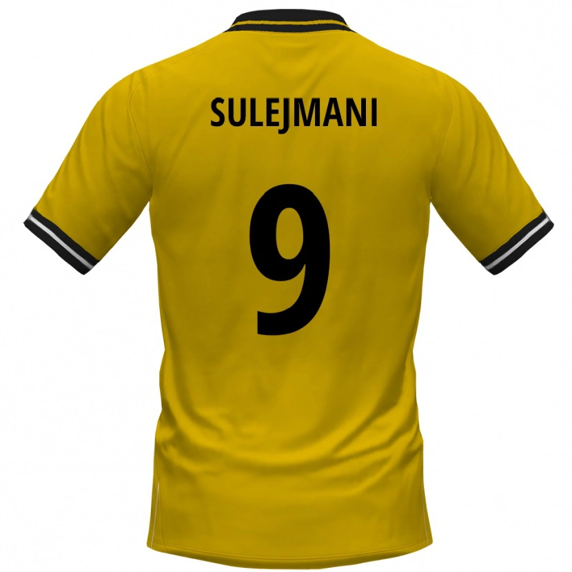Danxen Uomo Maglia Valmir Sulejmani #9 Giallo Nero Kit Gara Home 2025/26 Maglietta