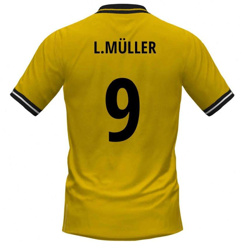 Danxen Uomo Maglia Levyn Müller #9 Giallo Nero Kit Gara Home 2025/26 Maglietta