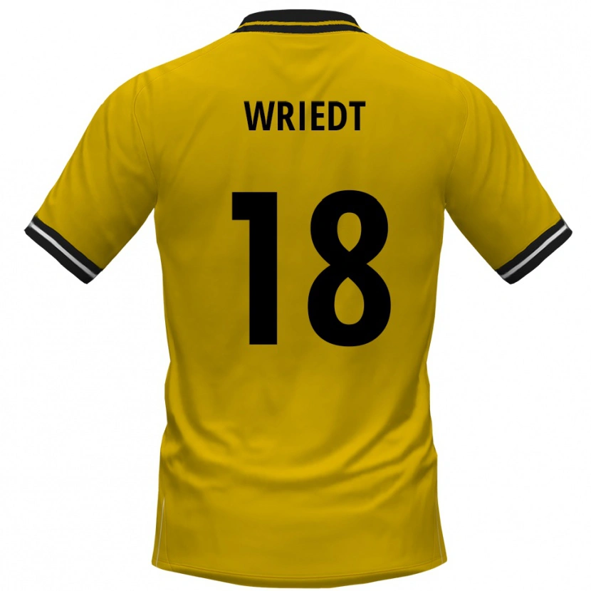 Danxen Uomo Maglia Kwasi Wriedt #18 Giallo Nero Kit Gara Home 2025/26 Maglietta